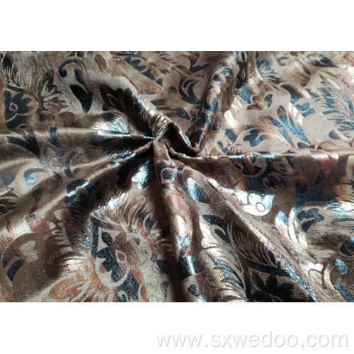 100%Polyester Foil Velvet Upholstery Fabric for Sofa Cover